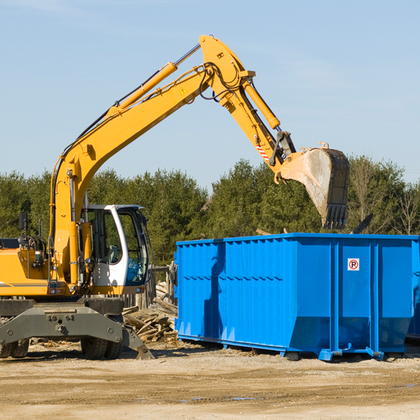 what are the rental fees for a residential dumpster in Alma WV